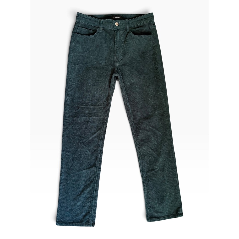 Club Monaco Womens Forest Green Corduroy Straight Leg Pants Size 27